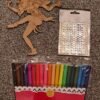 Dancing Shiva MDF cutout with colour pens & gems