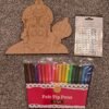 Hanuman MDF cutout with colour pens & gems