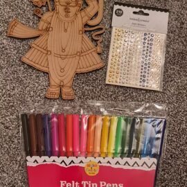 Shreenathji MDF cutout with colour pens & gems